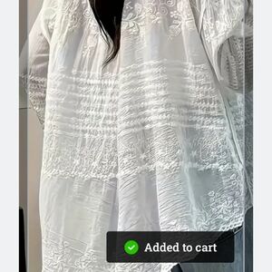 Chic White Lace Women's Blouse